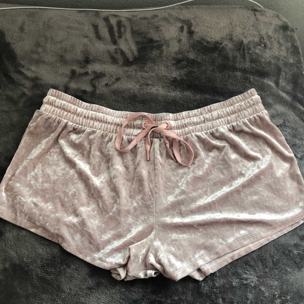 Pink velvet (soft texture) shorts